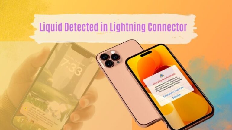 Liquid Detected in Lightning Connector